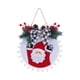 thumbnail image 1 of Decoración de coronas navideñas, letrero colgante con lazo de cinta y ramas de pino artificiales con hojas verdes, 1 of 5