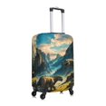 thumbnail image 3 of Balery Luggage Cover Valley River Dinosaur Print Suitcase Covers for Luggage Elastic Washable Suitcase Protector Fits 18-32 Inch Luggage-Small, 3 of 9