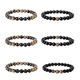 thumbnail image 1 of 6pcs 8mm Bracelets,,tiger's Eye Elastic Natural Stone Yoga Bracelet Set, Men's And Women's Bracelets, 1 of 1