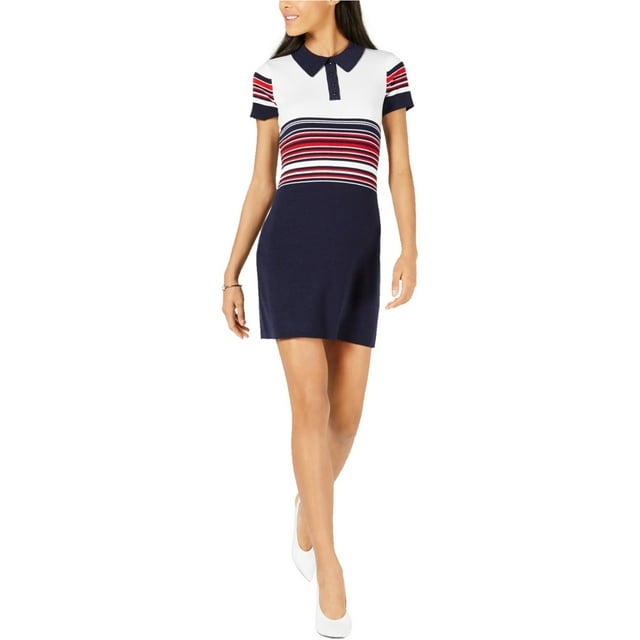 maison Jules Robe Chandail Rayée pour Femmes, Bleu, Petit