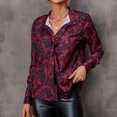 thumbnail image 4 of EQWLJWE Blouses à Manches Longues pour Femmes T-shirt Imprimé Mode Décontracté Col en V, 4 of 5