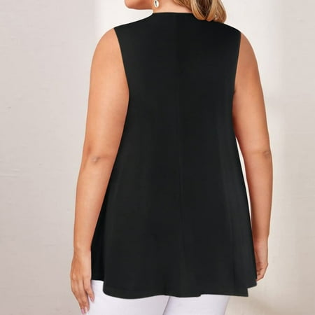 DondPO Going Out Tops for Women Corset Tops Plus Size Tank Sleeveless Tunic Tops To Wear With Leggings Summer Tops Dressy Casual Blouse Tank Top for Women Camisole Tops Black XXL