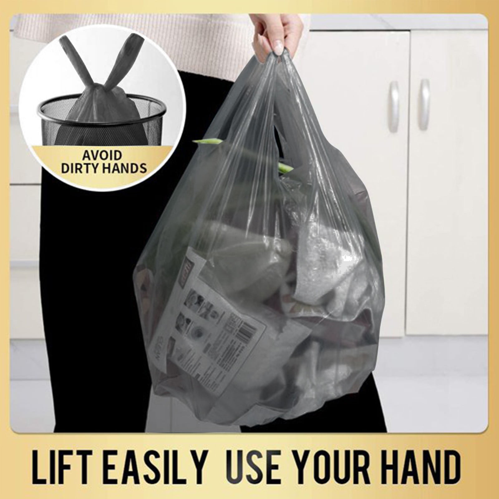 1.3 Gallon 120 Counts Strong Trash Bags Garbage Bags by Teivio, Bathroom  Trash Can Bin Liners, Plastic Bags for home office kitchen, Clear - Yahoo  Shopping