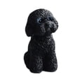thumbnail image 1 of Figura de perro en miniatura, adorno de escritorio de resina, linda decoración para tablero de automóvil. negro en cuclillas, 1 of 9