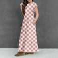 thumbnail image 6 of Girls Dress Sleeve Striped Pleated Casual Swing Dresses with Pockets for Kids 6-12 Years, 6 of 7