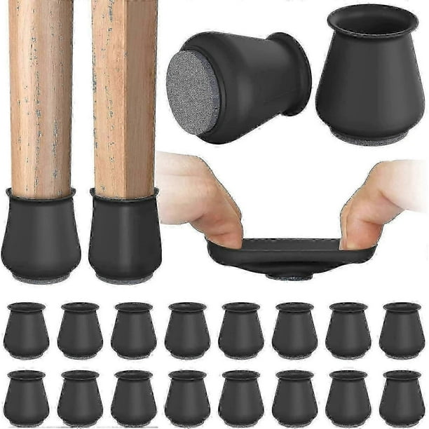 16 protectores de suelo para patas de sillas, fundas de silicona para proteger los suelos, almohadillas antideslizantes de fieltro para muebles.