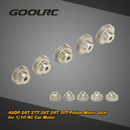 - GoolRC 48DP 26T 27T 28T 29T 30T Pinion Motor Gear Combo Set for 1/10 RC Car Brushed Brushless Motor