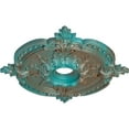 thumbnail image 3 of Ekena Millwork 28 3/8"OD x 3 3/4"ID x 1 5/8"P Benson Classic Ceiling Medallion (Fits Canopies up to 6 1/2"), Hand-Painted Copper Green Patina, 3 of 6