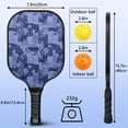 thumbnail image 4 of Pickleball Paddles Set,Pioneer Flower Floral Print Pattern Fiberglass Surface Pickleball Racket Set with 2 Indoor Outdoor Pickleball Balls and Pickleball Bag,Pickle-ball Equipment, 4 of 6