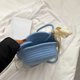 thumbnail image 3 of Bolsas cruzados con forma de sombrero, Bolso tejido informal para mujer con lazo para fiestas navideñas (azul), 3 of 8