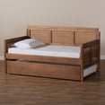 thumbnail image 3 of Baxton Studio Toveli Vintage French Inspired Ash Wanut Finished Wood and Synthetic Rattan Daybed with Trundle, 3 of 11