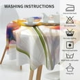 thumbnail image 3 of Watercolor Flower Round Tablecloth 60 Inch Polyester Table Cover Kitchen Dinning Washable Indoor Outdoor Party Wedding Picnic Holiday, 3 of 5