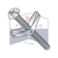 thumbnail image 3 of 1/8" x 4" Toggle Bolts | Round Head | Combo Drive | Steel | Zinc (Quantity: 50), 3 of 3