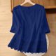 thumbnail image 5 of Camisas Y Tops de Verano de Mujer Estilo Bosque Francés Camisa de Bordado Hueco Cuello Redondo de Poliéster Camisas de Manga Corta para Mujeres Verano, 5 of 7