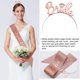thumbnail image 3 of Decoraciones de fiesta, kit de decoración y suministros para fiesta de despedida de soltera de oro rosa - velo, faja y globos para novia, accesorios, tiara, tatuajes, camino de mesa esquí esquí Gafas de esquí, 3 of 5