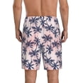 thumbnail image 3 of Naloa Tropics Palm Trees Men's Short Pajama Pants, Lounge Comfort Shorts with Elasticized Waistband and Side Pockets - Large, 3 of 9
