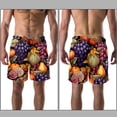 thumbnail image 3 of luoweisi Men's Beach Shorts Quick Dry Swim Trunks with Mesh Lining Fruit S, 3 of 5
