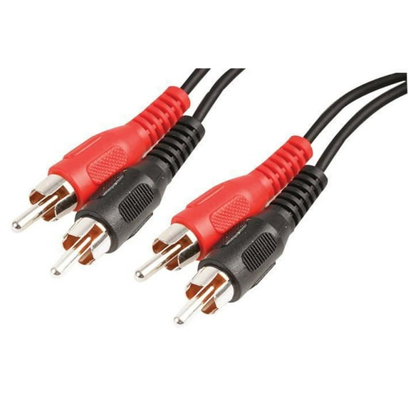 PRO SIGNAL - 2x Phono (RCA) Male to 2x Phono Male Lead, 2m Black