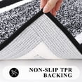 thumbnail image 3 of Findosom 4pcs Bathroom Rugs Set with U-Shaped Mat, Non Slip, Quick Drying, Ultra Soft and Water Absorbent Bath Rug Mat Carpet Machine Washable 18"x26"+20"x32"+U 20"x24"+19"x21" Black, 3 of 8