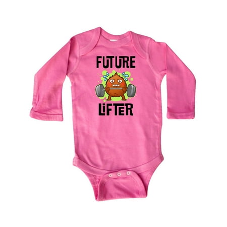 

Inktastic Weightlifting Funny Future Lifter Gift Baby Boy or Baby Girl Long Sleeve Bodysuit