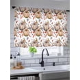 thumbnail image 4 of Sheer Curtains 54 inches Long 2 Panels Set Fall Theme Watercolor Pumpkin Fallen Leaves Tiers Sheers Rod Pocket Small Window Short Curtains for Kitchen Cafe, Each 52" W x 54" L, 4 of 7