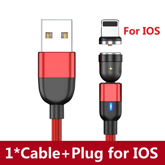 Cable de carga magnética AUFU, Cable USB Micro tipo C, cargador magnético, Cable trenzado de nailon, Cable de teléfono móvil para iPhone Samsung Tan Jianjun unisex