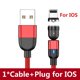 thumbnail image 1 of Cable de carga magnética AUFU, Cable USB Micro tipo C, cargador magnético, Cable trenzado de nailon, Cable de teléfono móvil para iPhone Samsung Tan Jianjun unisex, 1 of 2