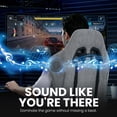 thumbnail image 3 of JONPONY Big and Tall Gaming Chair with Bluetooth Speakers, Ergonomic Computer Chair with Footrest and Lumbar Support, Adjustable Height Reclining Seat with Linkage Armrests for Adults,Dark Grey, 3 of 10