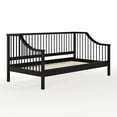 thumbnail image 2 of Martha Stewart Neely Twin Size Solid Wood Platform Daybed with Wooden Spindles and Slatted Foundation with No Box Spring Required in Black, 2 of 11