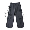 thumbnail image 1 of Timegard Cargo Pants for Women Straight Leg Bow-Tie Lightweight Fall Outdoor Trousers with Pockets, 1 of 4