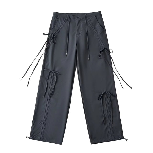 Timegard Cargo Pants for Women Straight Leg Bow-Tie Lightweight Fall Outdoor Trousers with Pockets