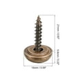 thumbnail image 2 of Uxcell 4Pack 15mm Decorative Screws with Caps Mirror Screws for Mirrors Tables Bronze, 2 of 6