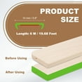 thumbnail image 2 of Uxcell U Shape Edge Banding, 0.6 in x 20 ft TPE Trim for Furniture, Green 14" W, 2 of 5