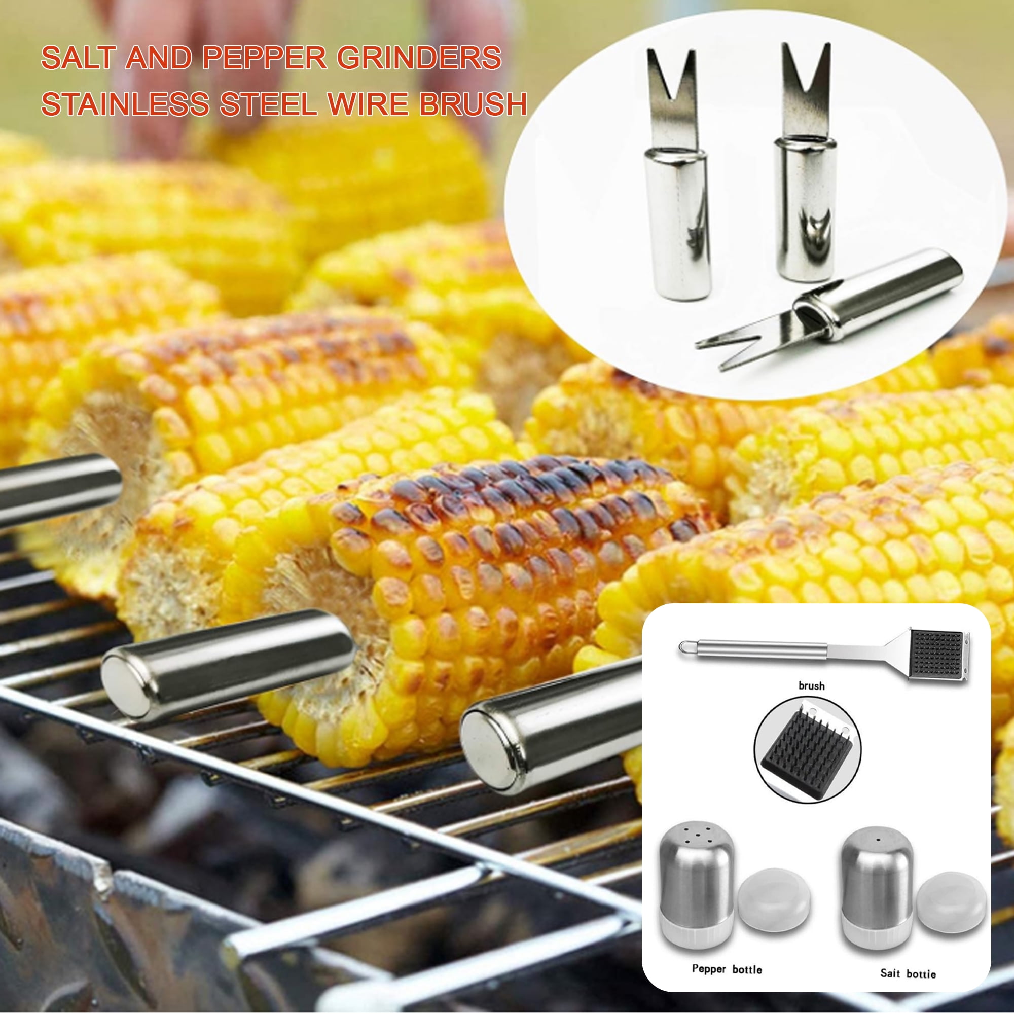 Grilling Accessories, 33 PCS Stainless Steel BBQ Tools Set with Storage Bag, Portable Grilling and Camping Accessories for Outdoor Cooking