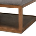 thumbnail image 5 of Baxton Studio Alvere Modern and Contemporary Gray Fabric Upholstered Walnut Finished Cocktail Ottoman, 5 of 6