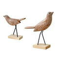 thumbnail image 4 of 2 figuras de pájaros de madera, esculturas de animales, decoración , figuras de animales realistas, adornos de escritorio para el suelo del, 4 of 9