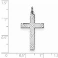 thumbnail image 2 of 925 Sterling Silver Laser Designed Cross Shaped Pendant, 2 of 2