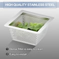 thumbnail image 4 of 10 x 10 x 5 Inches Stainless Steel Commercial Floor Drain Strainer Square Floor Drain Filter Accessories for Commercial Kitchen Restaurant Dinner Cafe, 4 of 6