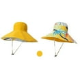 thumbnail image 4 of DFEK Super Wide Brim Reversible Sun Hat for Women Packable Foldable Beach Travel Summer Bucket Cap Yellow One Size, 4 of 4