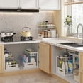 thumbnail image 4 of Under Sink Organizer, Pull Out Cabinet Organizer 2 Tier Slide Out Sink Shelf Cabinet Storage Shelves,White, 1 Pack, 4 of 4