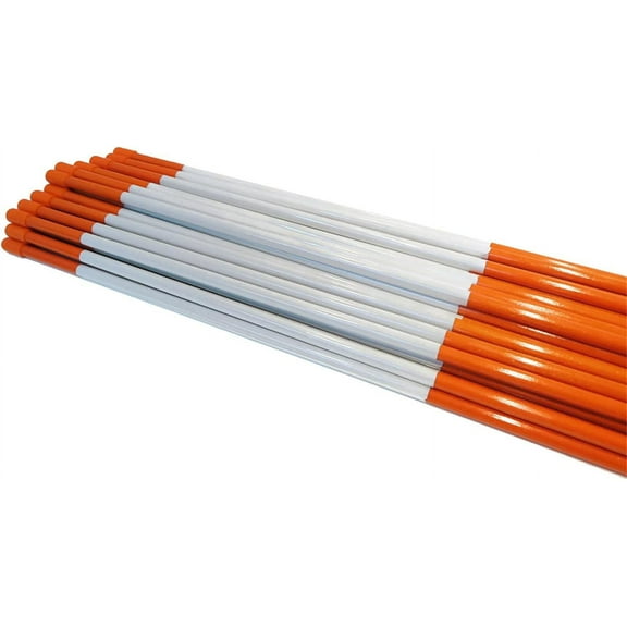 SHZAITOR Driveway Markers, Fiberglass Snow Stakes Reflective Driveway Poles 48 Inch 5/16" Diameter Plow Stake High Visibility Snow Plow Marker for Parking Lots Walkways - 25 Packs