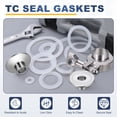 thumbnail image 4 of Uxcell Tri Clamps Gasket, (1.34" ID x 1.99" OD, White) (12 Pcs), Standard Sanitary Silicone Tri Clamps Fittings O-Ring TC Seal Gasket, Suit for - Pipe/Weld Ferrule/Clover Fittings, 4 of 6