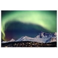 thumbnail image 1 of Great BIG Canvas | "Aurora Borealis over hillside neighborhood & Chugach Mountains Anchorage Alaska" Art Print - 24x16, 1 of 4
