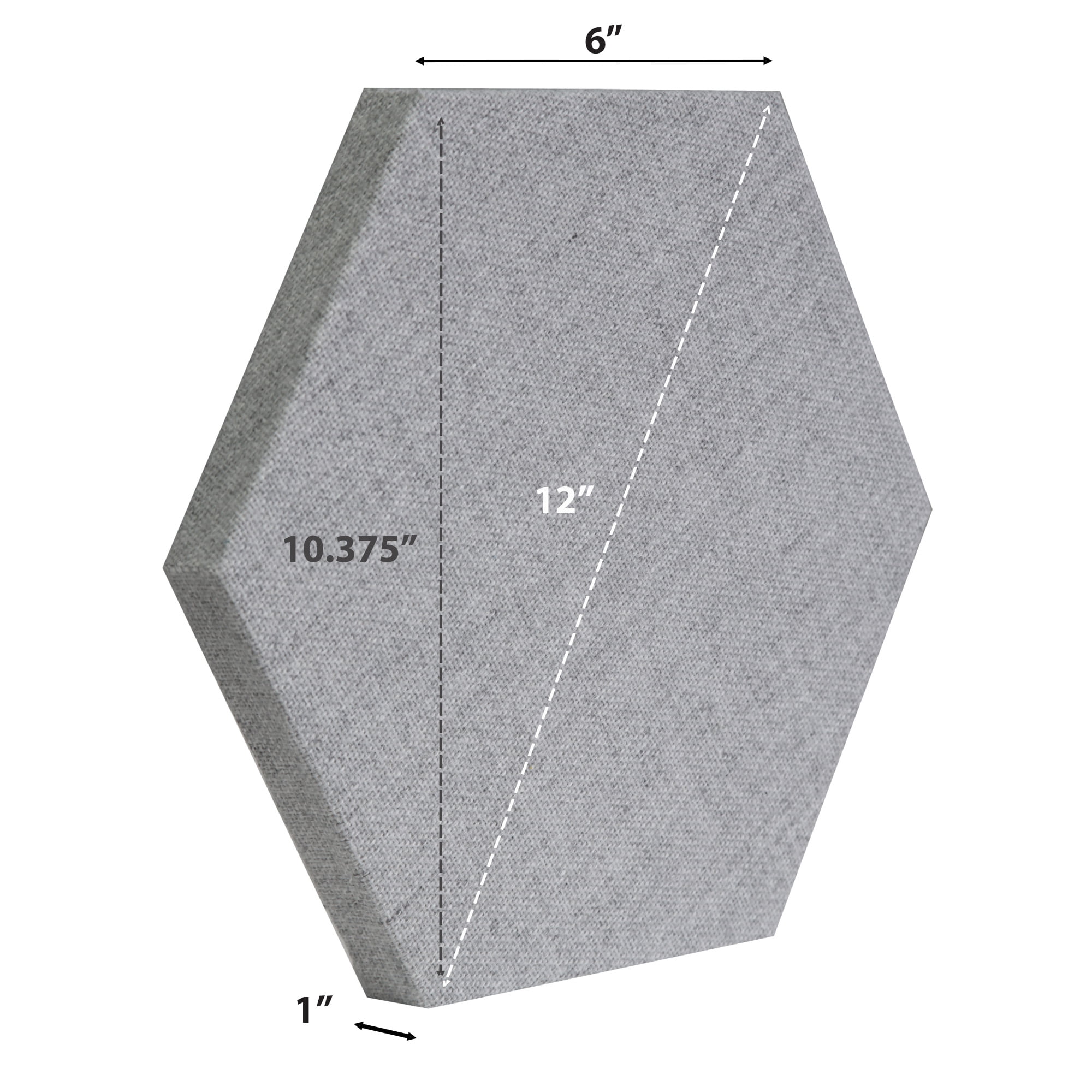 ATS Acoustics Hexagon Fire Rated Sound Absorbing Acoustic Panel 12" x 1" (Blue Smoke)