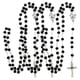 thumbnail image 1 of Collar de rosario VentDepot CatholicDivin08 3Pzas 57cm 2.2x3.7cm Cruz Cuentas 8mm Vidrio Negro, 1 of 1