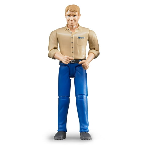 Bruder 60006 bworld Man with Light Skin/Blue Jeans Toy Figure