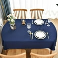 thumbnail image 3 of Oval Tablecloth 54"X72" Inch Polyester Fabric Table Cloth Solid Navy Heavy Duty Table Cover Washable for Dinning Kitchen Home Party, 3 of 6