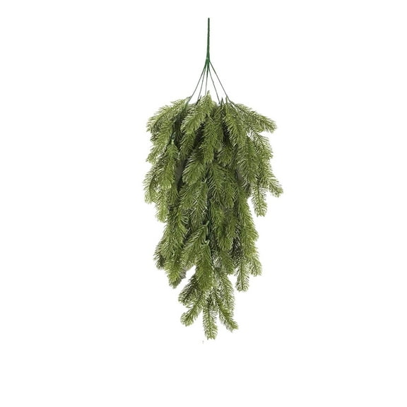 Cinvoph 30" Christmas Teardrop Swags Garland Winter Rustic Pine Needles Swag Vintage Artificial Xmas Green Hanging Garland for Home Decor