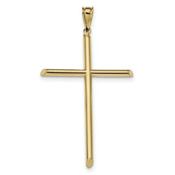 Beautiful 14k Polished Tube Cross Pendant