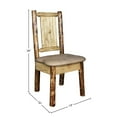 thumbnail image 2 of Glacier Country Collection Side Chair - Buckskin Upholstery, w/ Laser Engraved Bronc Design, 2 of 11